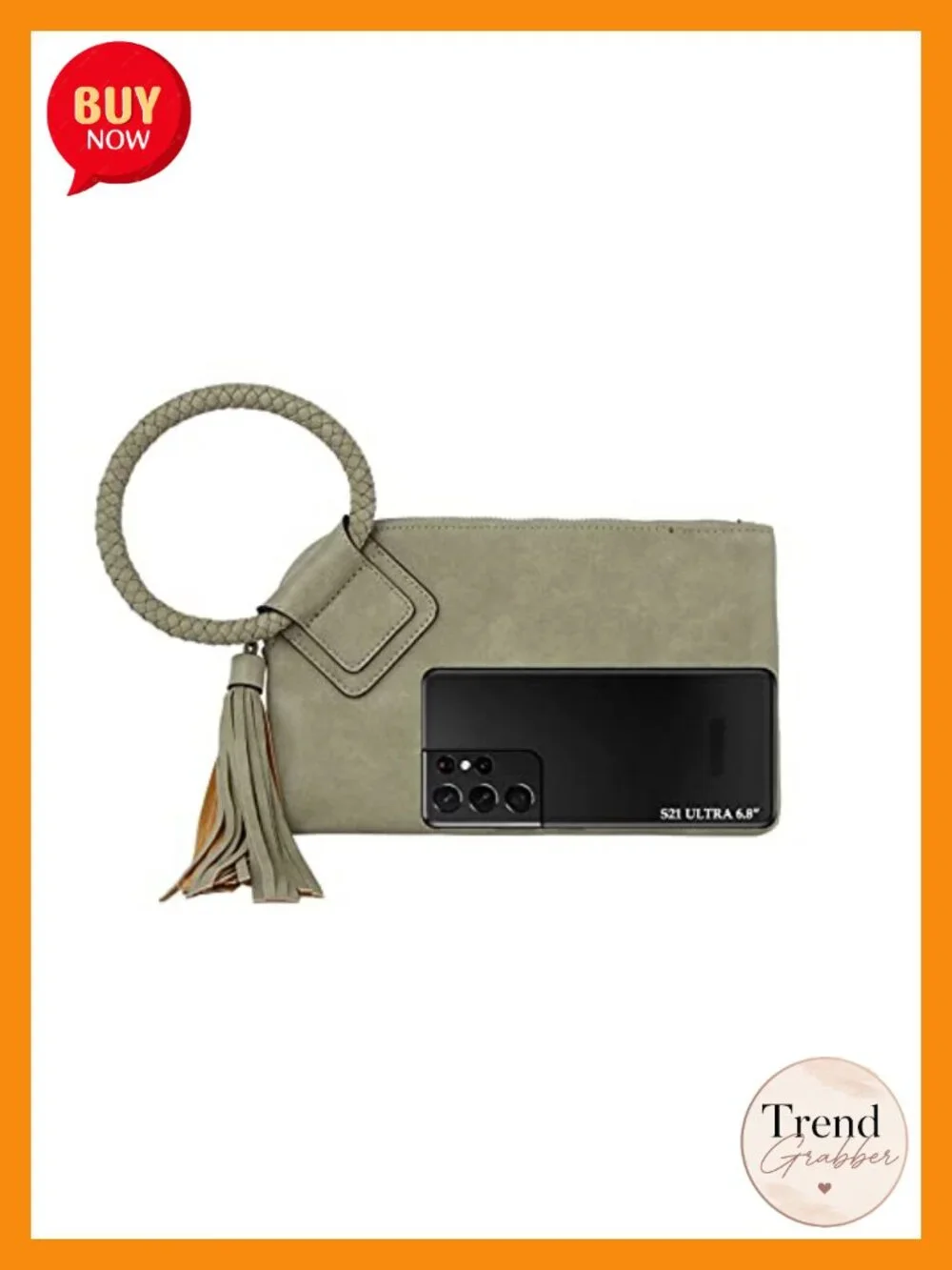 Vegan Leather Clutch Wristlet Wallet Evening Hand Strap
